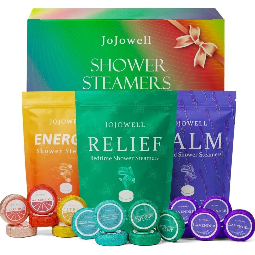 JoJowell Shower Steamers Aromatherapy Gift Set Lavender Eucalyptus Mint 15 Pcs